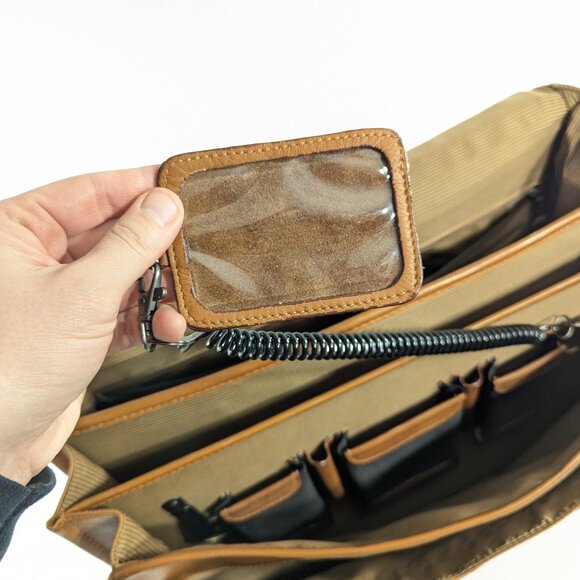 Vintage 1990s Santa Fe DILANA triple gusset leather satchel business laptop bag - Picture 15 of 15